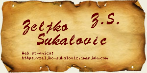 Željko Šukalović vizit kartica